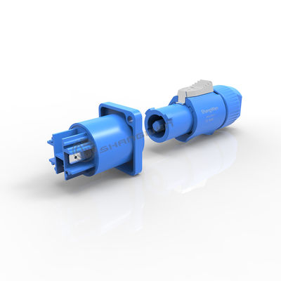 Ip44 Industrial Power Female Connector Indoor Use Blue Input