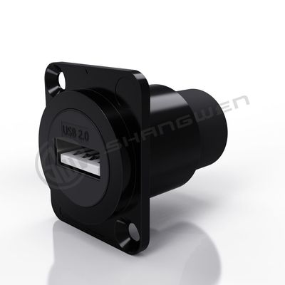 Ip65 Waterproof Panel Mount Connector 4 Pin Audio Video Connector For Data Cable