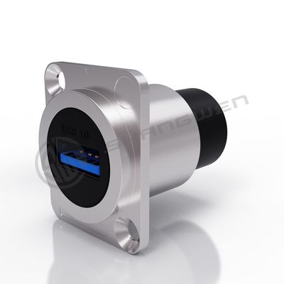 USB Panel Mount Connector Ip65 Waterproof 9 Pin USB Connector for Format Conversion