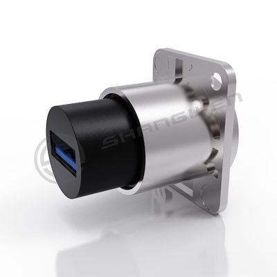 USB Panel Mount Connector Ip65 Waterproof 9 Pin USB Connector for Format Conversion