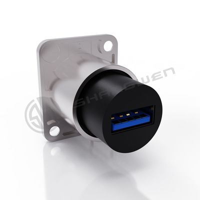 USB Panel Mount Connector Ip65 Waterproof 9 Pin USB Connector for Format Conversion