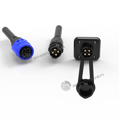 IP67 M19 Connector 4 Pin  Waterproof Female Connector For industrial Solder Cable
