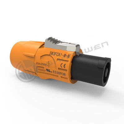 Stable Plastic Waterproof Powercon Male Connector Industrial Electronics Accessories