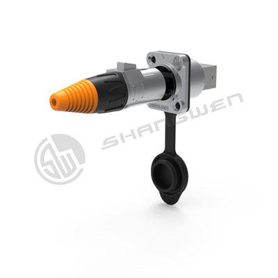 IP65 Waterproof Rj45 Male And Female Connector Metal Button Upgrade Model