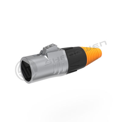 IP65 Waterproof Rj45 Male And Female Connector Metal Button Upgrade Model