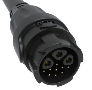 Solder 12pin M19 Connector with Black Nylon PA66 Shell and Overmolded Aluminum Alloy