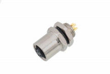 M5 Female Front Mount Socket Solder Screw M5*0.5 3/4pin 20A  IP67 PCB