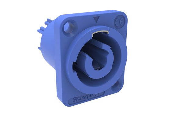 IP44 3pin indoor  Circular powercon male socket Blue Connector for LED Screen