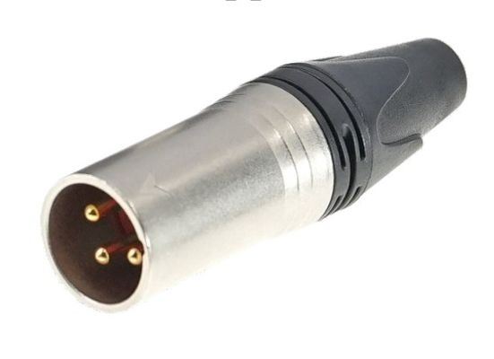 Outdoor Audio Video Connector Waterproof 3 Pin XLR Plug With Female Gender