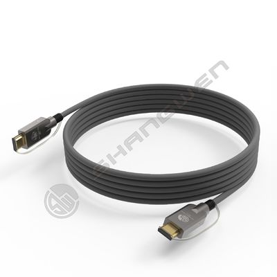 HD Link Port  Fiber Optic 2.1 HD Cable TPU Shell Stainless Steel 304 Armored Tube Silicon Line Chip  4K 60Hz 8K 144Hz OD:6.0mm