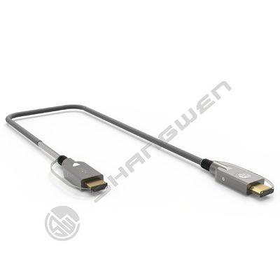 HD Link Port  Fiber Optic 2.1 HD Cable TPU Shell Stainless Steel 304 Armored Tube Silicon Line Chip  4K 60Hz 8K 144Hz OD:6.0mm