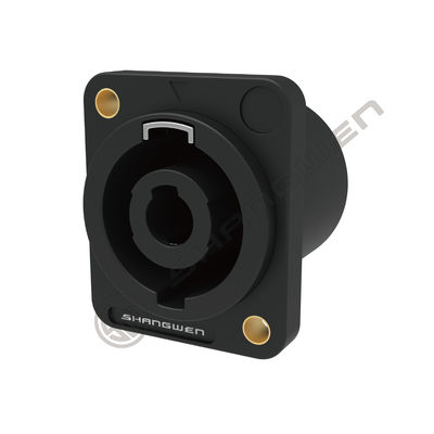 D-Shape 4-Pin Industrial Electronics Loudspeaker Chassis Latch Lock Plastic Copper Male Bronze Pillar Speaker Connector