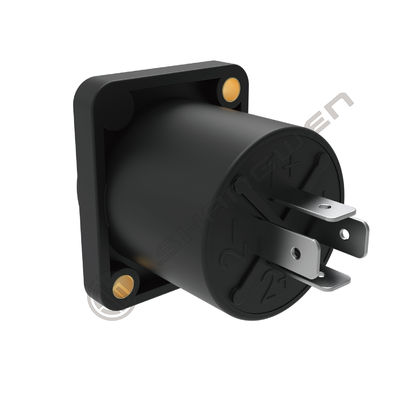 D-Shape 4-Pin Industrial Electronics Loudspeaker Chassis Latch Lock Plastic Copper Male Bronze Pillar Speaker Connector