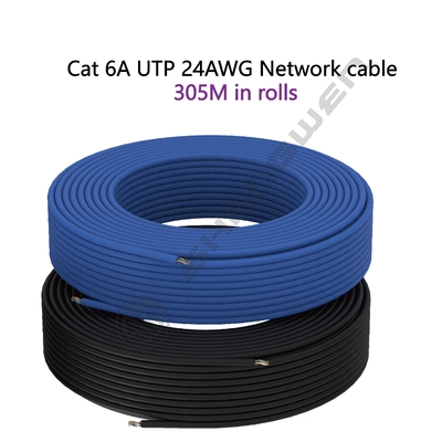 Cat6a UTP Cable Cat6 UTP 24AWG RJ45 Copper LED Cord Copper Luminous 4p PVC LSZH Jacket Indoor LAN Ethernet Networking