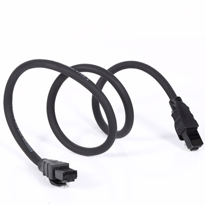 Customizable Direction 2m Cat6 Utp Right Angle Ethernet Cable for Male to Male Patch Cable in Silvery Grey