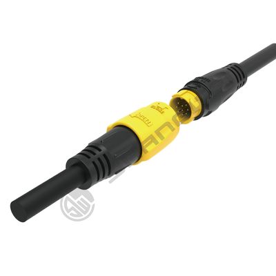 M19 Series Power Cable Push-pull Self-locking Black Connection Industrial 9 Pin Female Male Plug signal Connector
