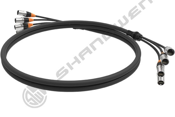 Multi-Channel 4 Channel 4 Way Cat6 Cat6A FTP Multicore Power Cord Ethercon to RJ45 Ethercon