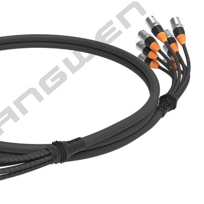 8 Channel 8 Way Cat6 UTP Stage Ethernet Extension Cable Waterproof  Cable with Zinc Alloy RJ45 Connector Snake Cable