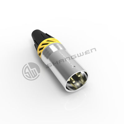 เครื่องเชื่อมพลังงาน XLR ขนาดเล็ก เครื่องเชื่อมต่อสายไฟฟ้าชาย 3 ปิน