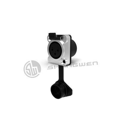 มินิ XLR ผู้หญิง Connector Socket 3 Pin Connector กันน้ําภายนอก
