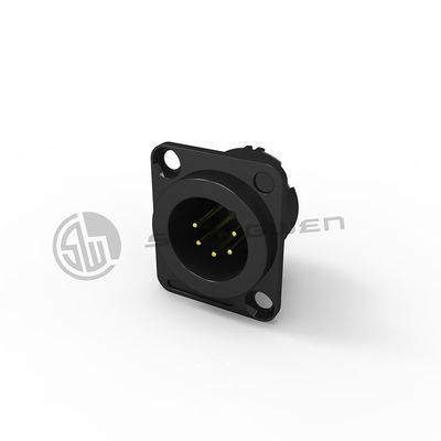 Industrial XLR Male Connector Socket Audio 5 Pin Connector เครื่องเชื่อมไฟฟ้า