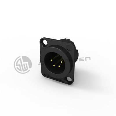 4 Pin XLR Connector Socket ชายสายไฟฟ้าประเภท D
