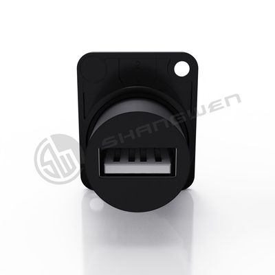 Ip65 Waterproof Panel Mount Connector 4 Pin Audio Video Connector For Data Cable