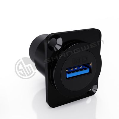 USB Panel Mount Connector Ip65 Waterproof 9 Pin USB Connector for Format Conversion
