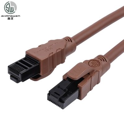 สายพัดพัดอ่อน Cat6a Cat6 Ethernet Patch Cable 24awg สาย UTP ระดับวิศวกรรมป้องกันความแข็ง