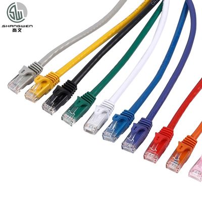 Rj45 Cat6 Cat6a Cat5E UTP คาเบลสายพับ 1m 3m 5m คาเบลเครือข่ายคอมพิวเตอร์