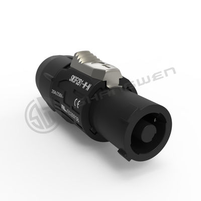 CQC、CE、UL Waterproof Powercon Plug Black Connector 250v 20A