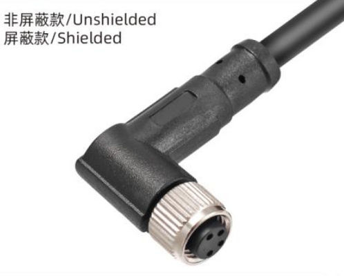 แข็งแรงภายนอก IP67 กันน้ํา M8 มุมสับเพศหญิง 3-8A สําหรับสภาพแวดล้อมที่รุนแรง