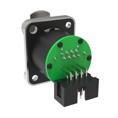 ภายใน IP44 Rj45 เครื่องเชื่อม เครื่องเชื่อมอุตสาหกรรม ชาย หญิง 8pin Horn ติดตรง