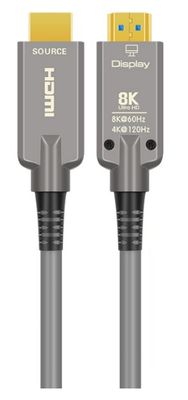ไฟเบอร์ออปติกที่ปรับเกราะ HDMI2.0 HD สายเคเบิลกลอง 4K 60Hz สายเคเบิลที่ครอบคลุมด้วย TPU สําหรับเสียงวีดีโอทีวี