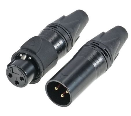 อุปกรณ์เสริมอิเล็กทรอนิกส์อุตสาหกรรม หญิง กันน้ํา 3 ปิน XLR Connector สําหรับเสียงและวิดีโอภายนอกและกันน้ํา