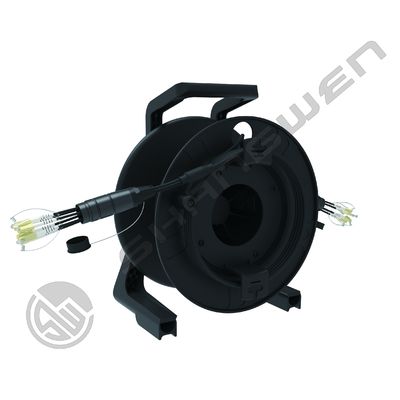 4 6 8 CH TPU Armored Jumper LC FC SC ST Multimode Fiber Optic CL3 Network Cable Cores OM2/ OM3/OM4 Cable Reel Drum
