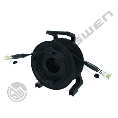 4 6 8 CH TPU Armored Jumper LC FC SC ST Multimode Fiber Optic CL3 Network Cable Cores OM2/ OM3/OM4 Cable Reel Drum