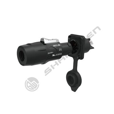 IP65 แผนกภายนอก Mount Power Socket 3-Pin Male Audio Connector with LED Display 20A โซกิตชาสีสําหรับคําตอบพลังงานเสียง