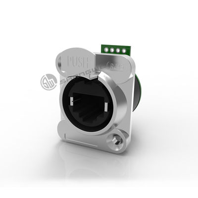 8 Pin RJ45 Female Connector Indoor Double Row Type D Style Plug Signal Audio Video Equipment RJ45 Ethernet Splitter Connector