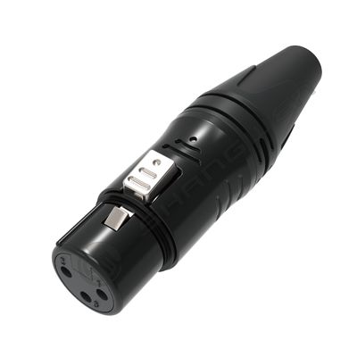 3 Pin XLR Male Connector กันน้ํา DMX Thread Coupling เครื่องเชื่อมเสียงวีดีโอ เครื่องเชื่อมหญิงสําหรับกลางแจ้ง