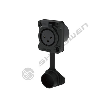 ภายนอกกันน้ํา 3 ปิน XLR Plug หญิง ซ็อตเอดป์เตอร์ วัสดุสับสนธิ DMX แผนที่ติดตั้งสายเสียง เครื่องเชื่อมทองแดงสําหรับพลังงาน