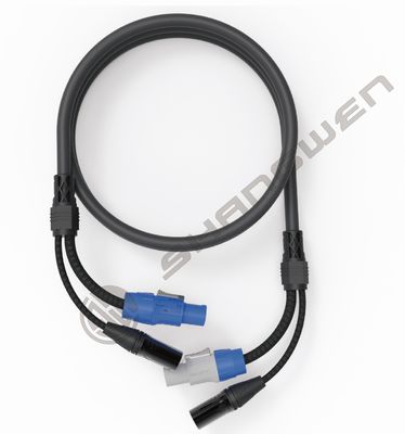 XLR สายสกัด Powercon เพศหญิงและเพศชาย 5pin DMX SJT สัญญาณและพลังงานในสายสื่อสารไฮบริด 2in1