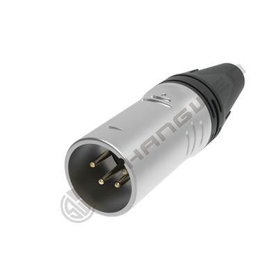 4-Pin XLR Mount Connector Indoor Audio IP40 Protection 4-Pole Wireless DMX Cable Connectors Sliver XLR Female Male Connector