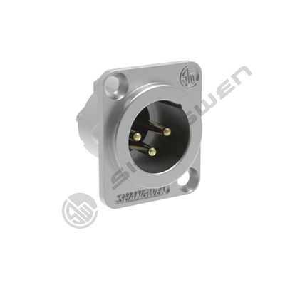 Mini D-Type XLR Audio Connector 3-Pin Male Socket Zinc Alloy Shell Panel Mount Jacks สําหรับเครื่องเสียงไมโครโฟน XLR หญิง