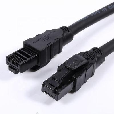 สายแพทช์คอร์ดอีเธอร์เน็ต Cat5E UTP กลม 24AWG UTP แบบนิ่ม 4 คู่ CE UL ทองแดงหลายเส้น บิด 100% ปราศจากออกซิเจน สายเคเบิล Cat5E