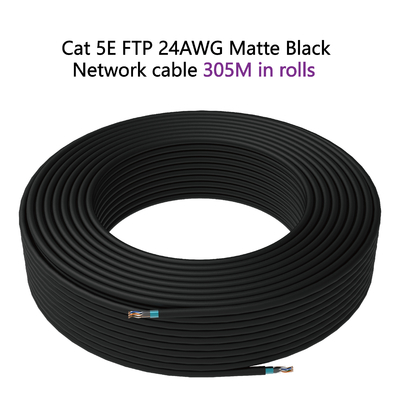 PVC Jacket FTP Cat5E LAN Cable Wholesale 24AWG FTP CAT5e 4pair CE UL Multiple Copper Twist 100% Oxygen-free Copper FTP Cat5E
