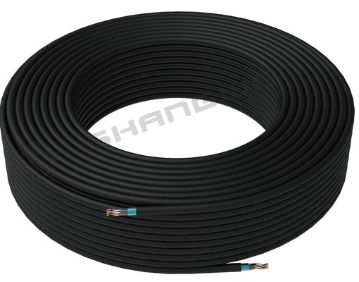 สีดํา Bare Copper FTP Cat5E 24AWG 26AWG เครือข่ายเคเบิล Ethernet Cat5e 305M ปราง แบรนด์ 24AWG 305M FTP เครือข่ายเคเบิล
