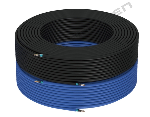 สีฟ้า สีดํา 24awg FTP SFTP ปราง CAT6A Ethernet Network Cable 8 คอนดิวเตอร์พัทช์คอร์ด
