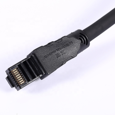 Cat6a 24awg UTP Cable PVC Jacket 4pair CE UL MultipleTwist 100% ไม่มีออกซิเจน สีแดง สีดํา