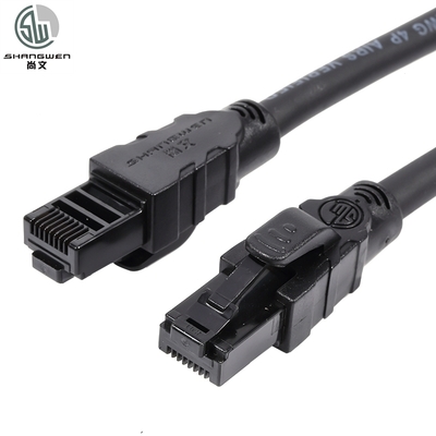 UTP สายเคเบิลเครือข่าย CAT6 ที่ถูกป้องกันด้วยสายเชื่อม RJ45 และโลหะทองแดงที่ไม่มีออกซิเจน 100%